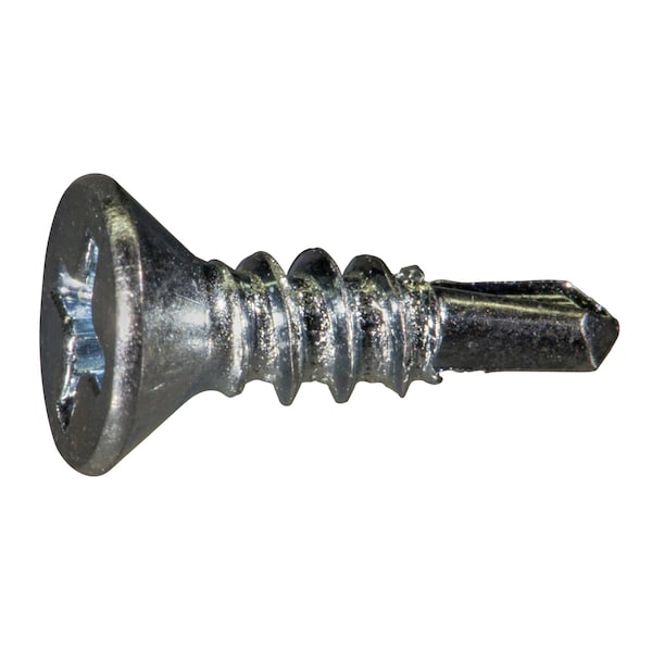 Midwest Fastener Self-Drilling Screw, #6 x 1/2 in, Zinc Plated Steel Flat Head Phillips Drive, 80 PK 931401 - main